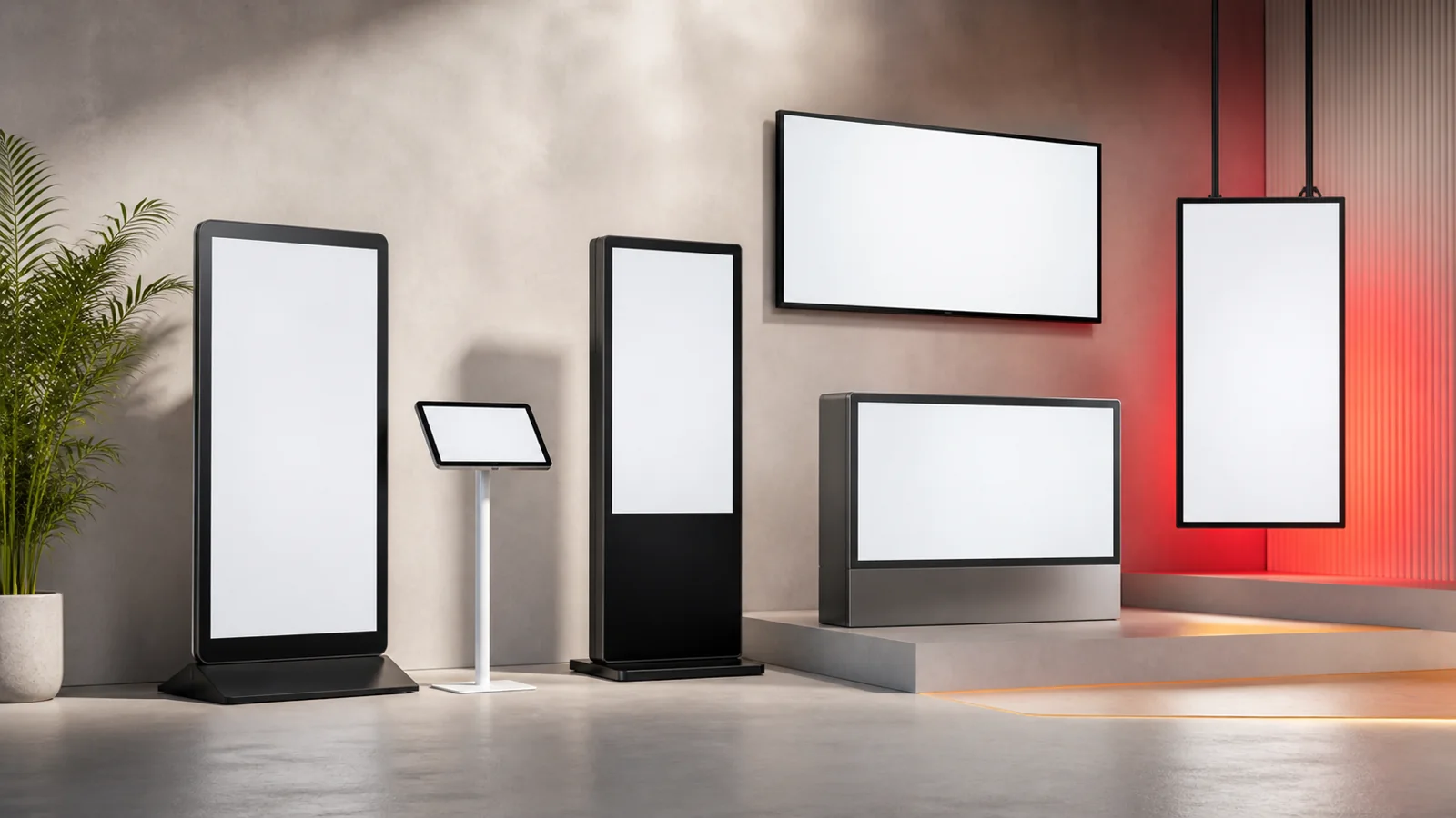 Commercial digital signage display formats
