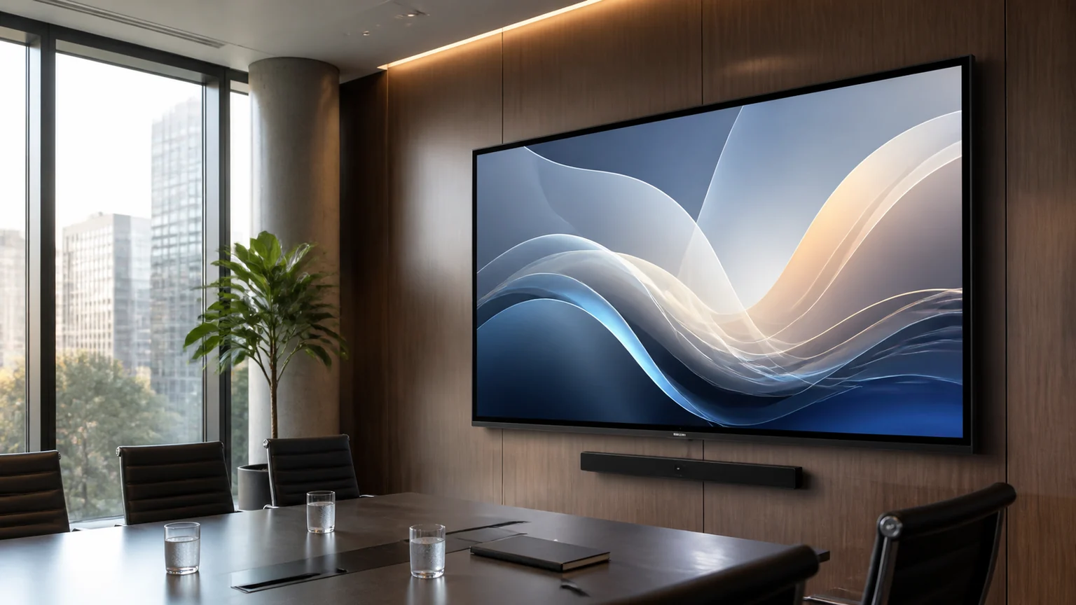 4K Large Format Commercial Displays digital signage display in a commercial setting