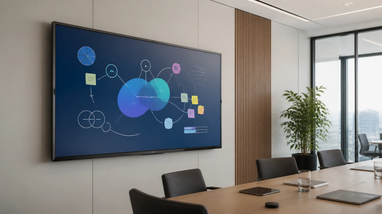 4K Slim Bezel Interactive Touch Displays digital signage display in a commercial setting