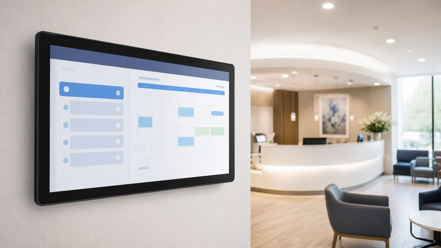 Android PCAP Touch Screens digital signage display in a commercial setting