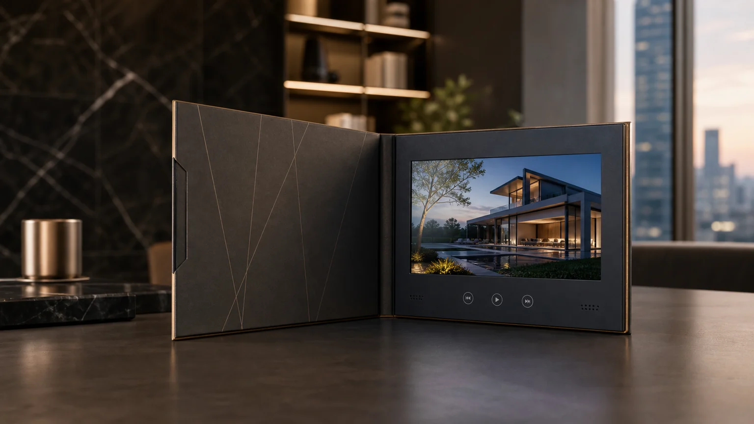 Digital Video Brochures digital signage display in a commercial setting