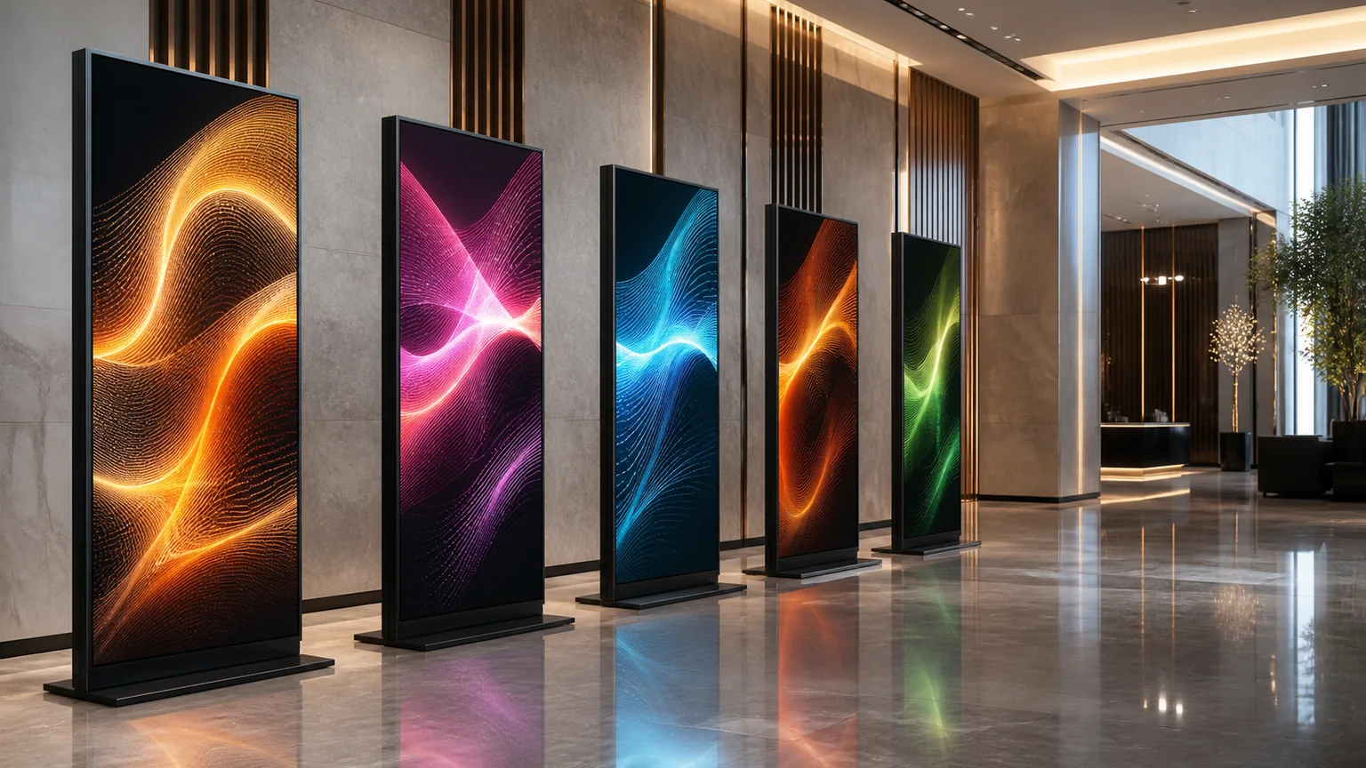 Freestanding LED Poster Displays application examples