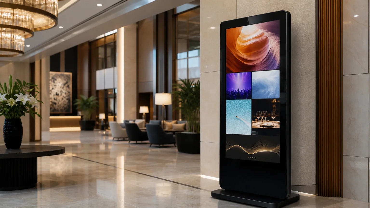 Freestanding PCAP Touch Screen Posters application examples