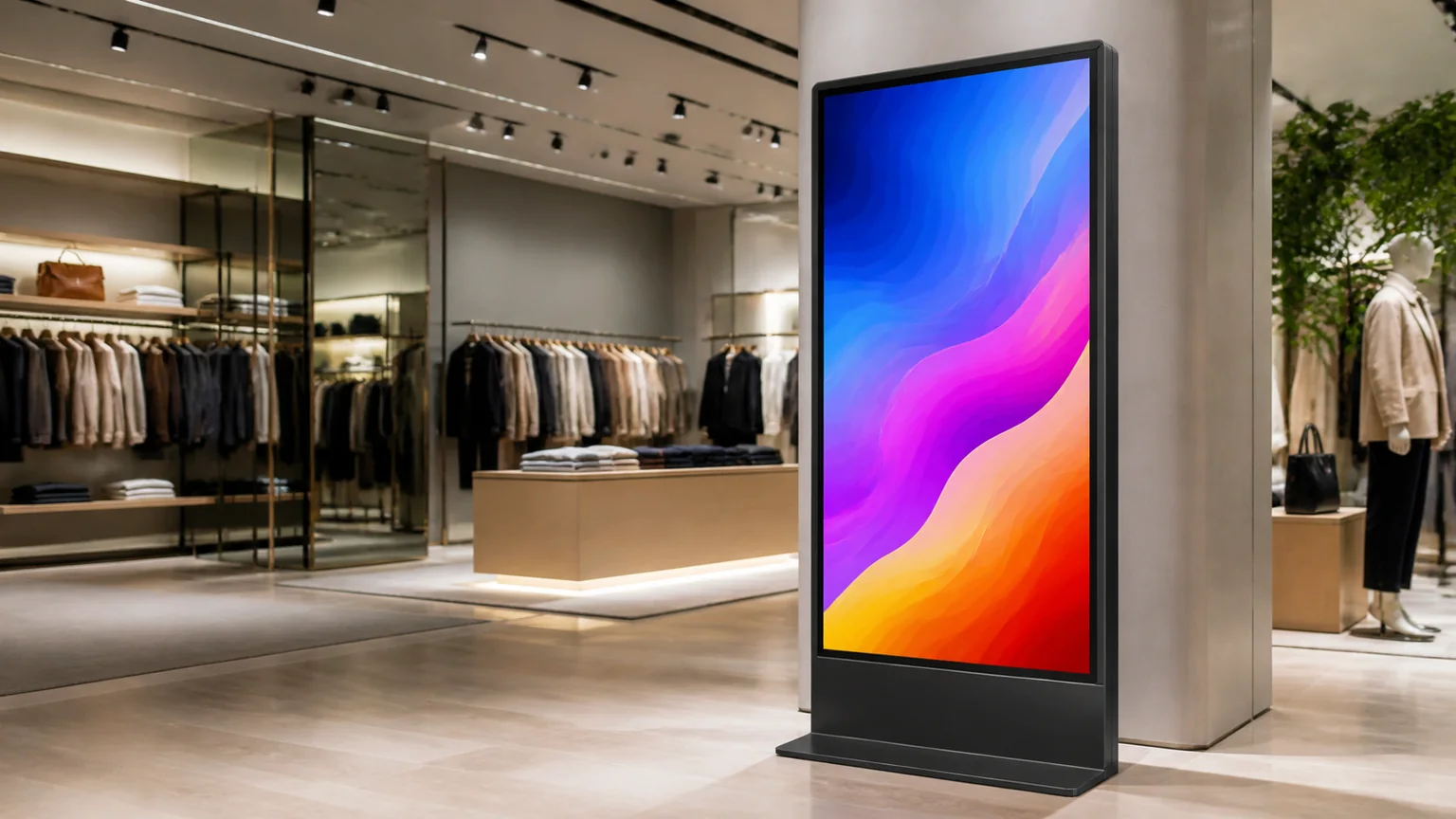 High Vibrance Android Advertising Displays application examples
