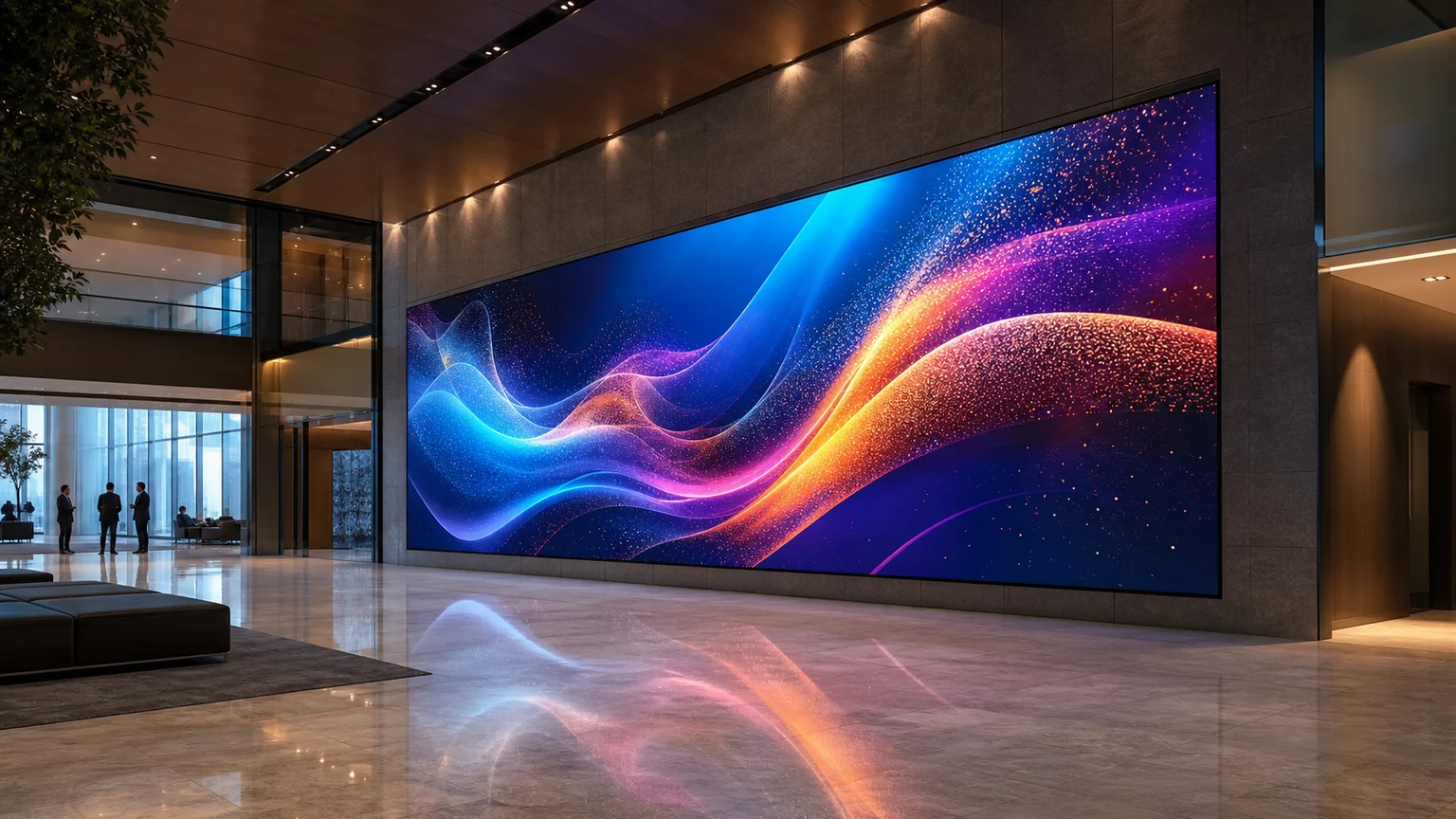 Indoor DV-LED digital signage display in a commercial setting