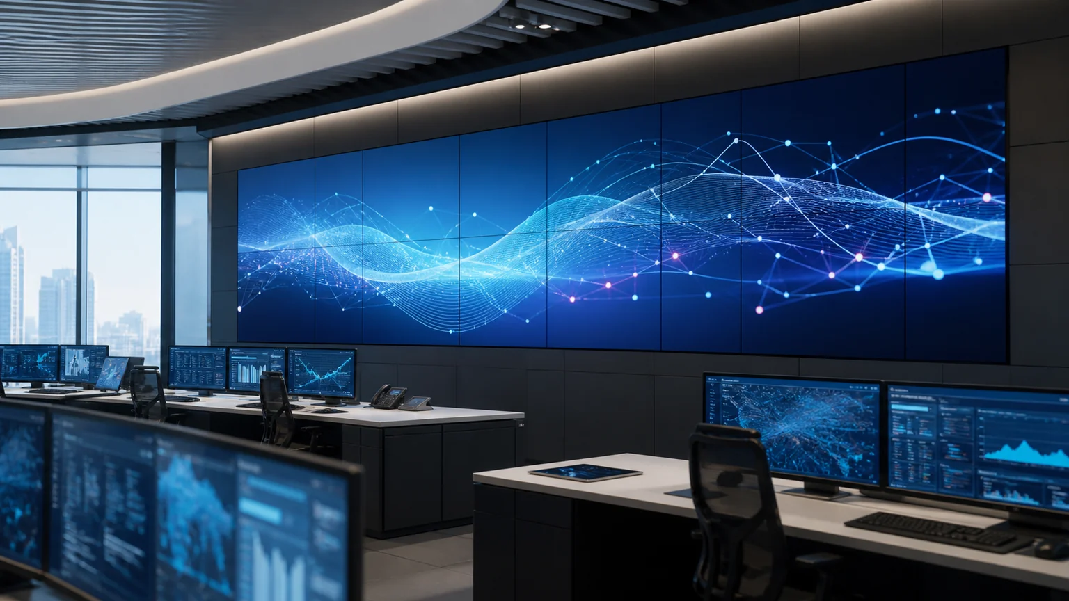 LCD Video Wall Displays digital signage display in a commercial setting