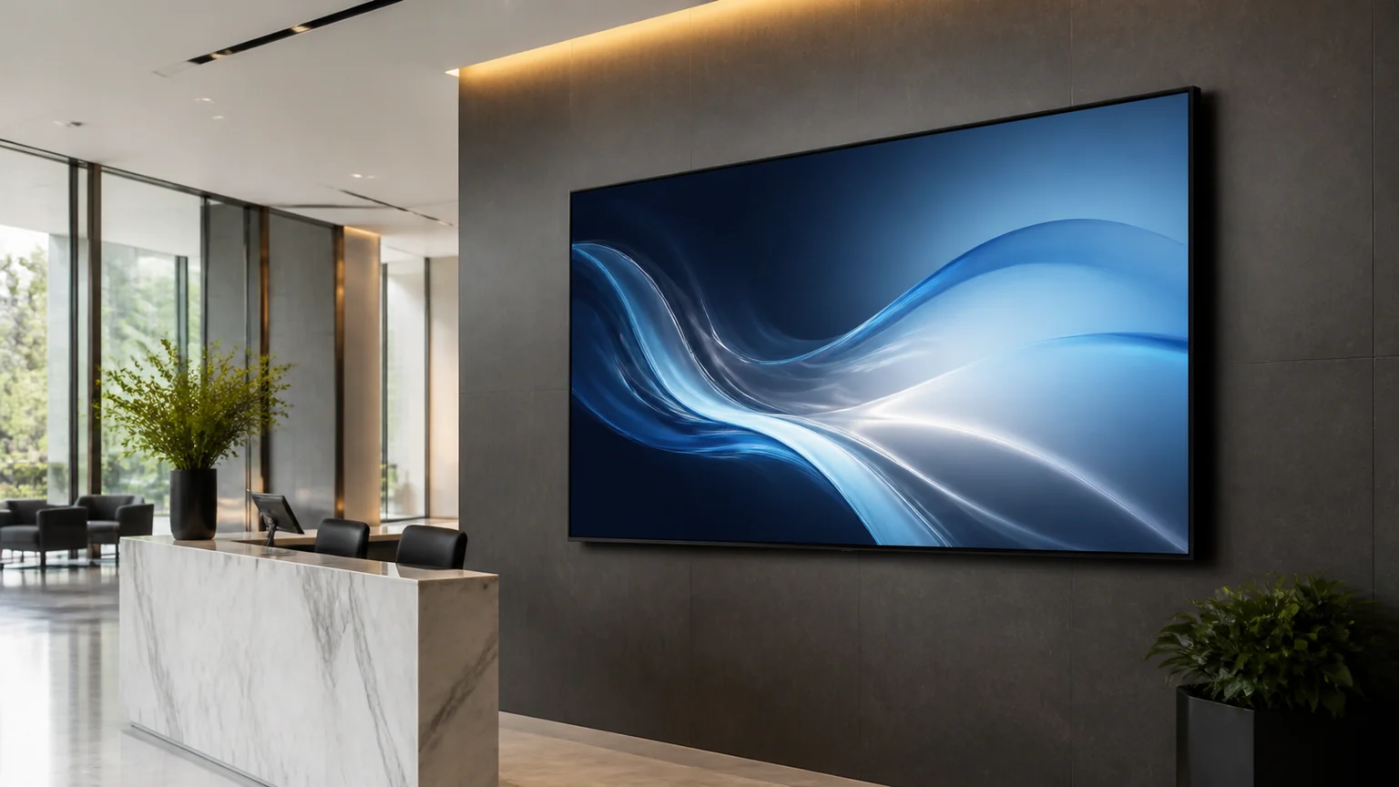 Professional Monitors digital signage display in a commercial setting