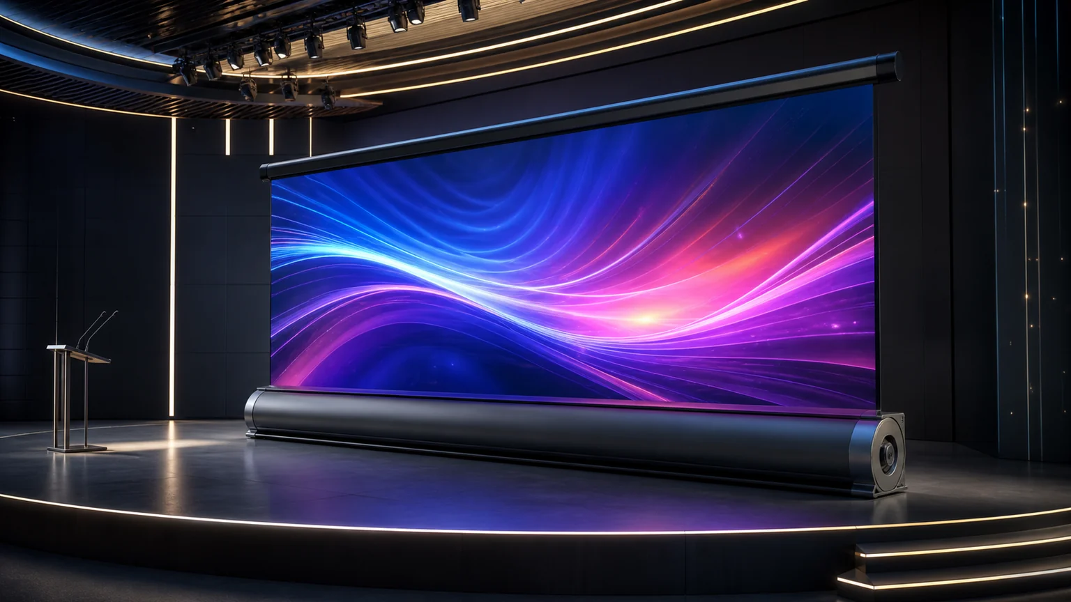 Rolling LED Displays digital signage display in a commercial setting