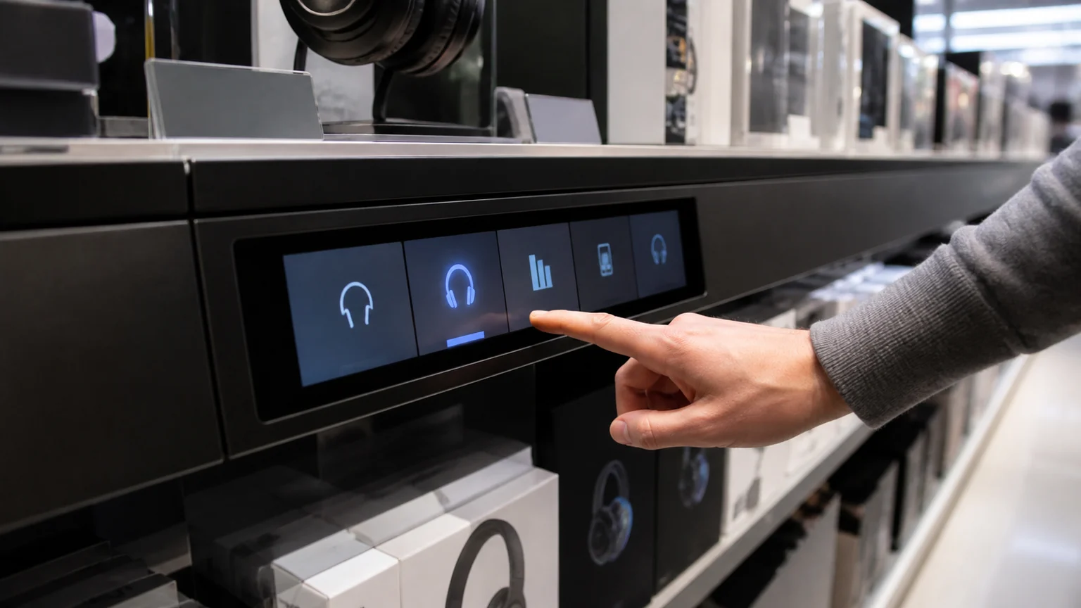 Shelf Edge Touch Displays application examples