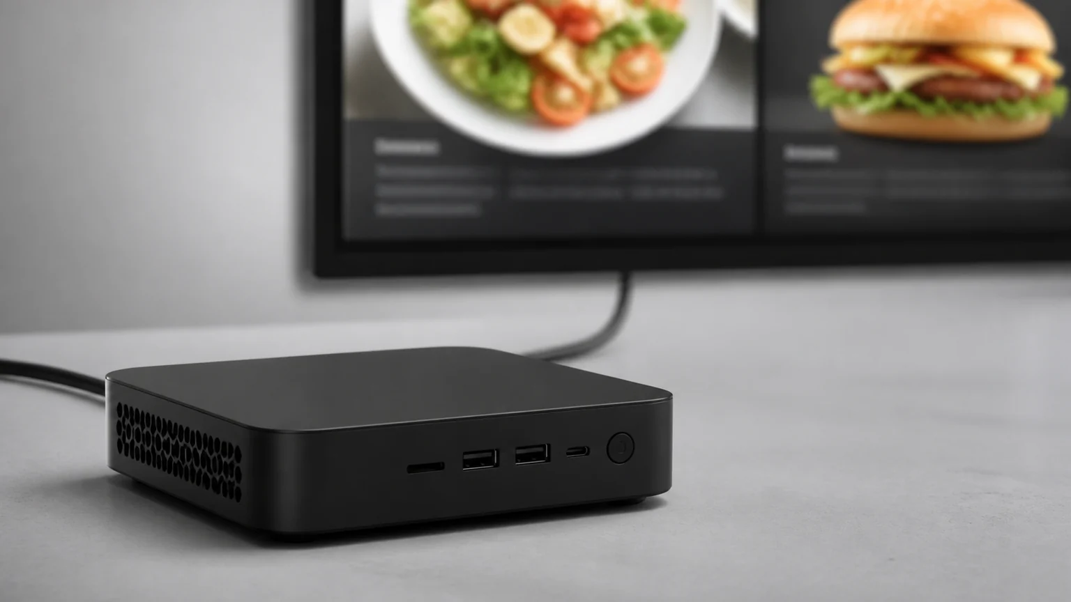 Standalone Android Media Players digital signage display in a commercial setting
