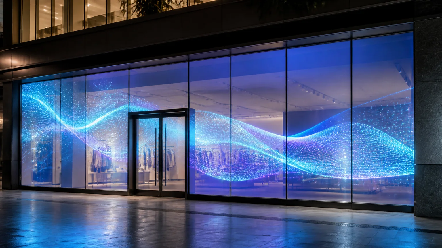 Transparent LED Soft-Film Displays application examples